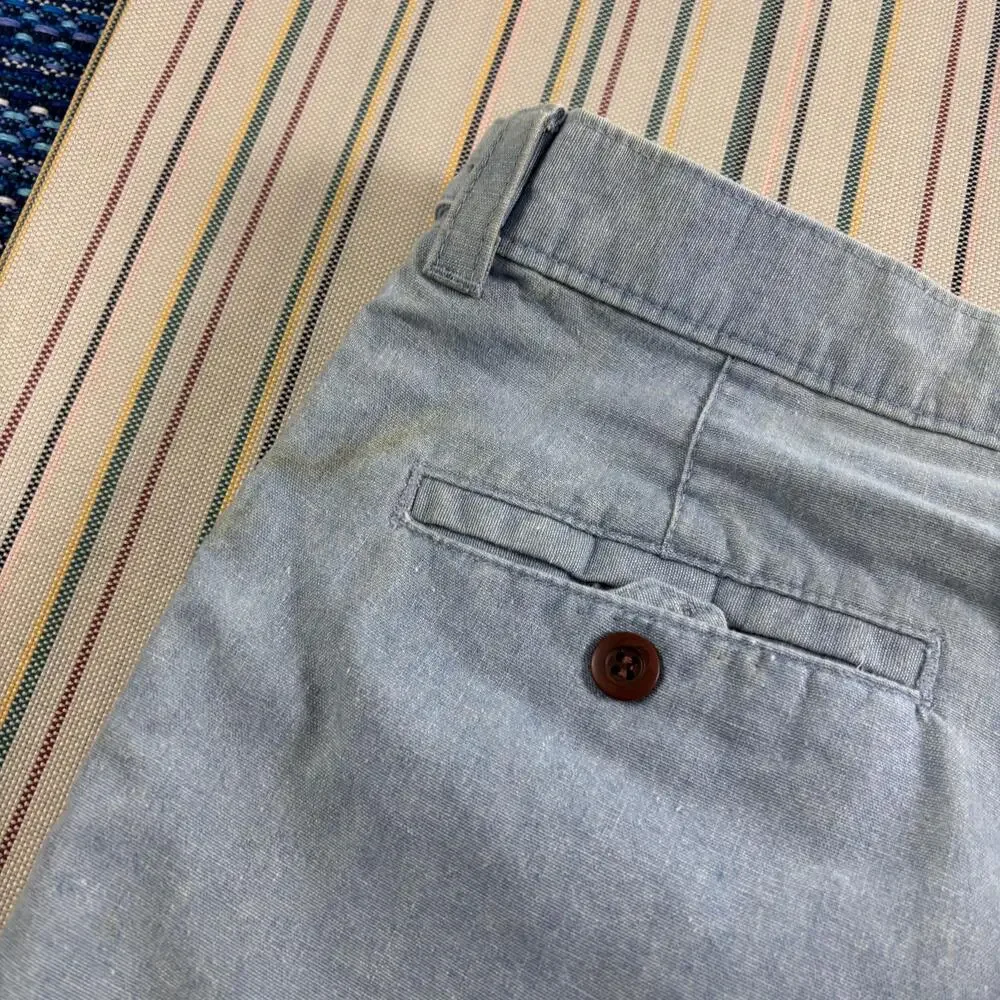 Vintage Dockers Shorts Mens 40 Blue Chino Pleated Relaxed Fit Cotton Summer NEW